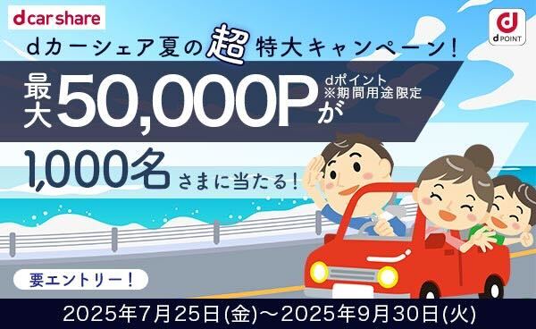 dカーシェア夏の大抽選キャンペーン